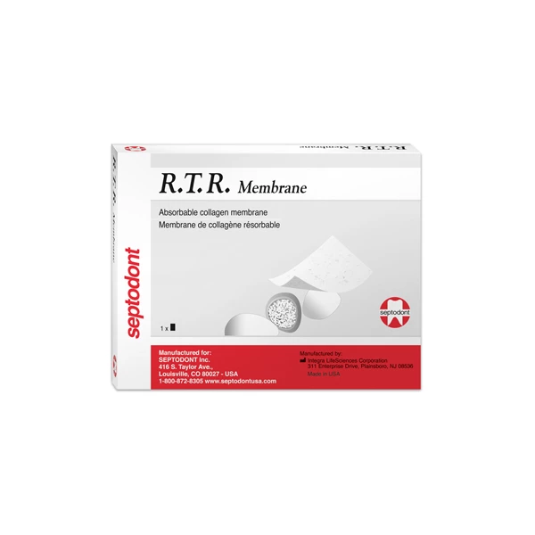 Membrana de Colágeno Absorvível R.T.R. RTR, Branca, Folha de 15 x 20 mm, 1/caixa