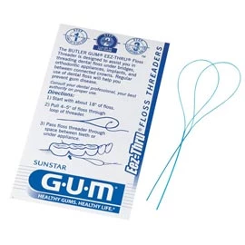 Threader per filo interdentale GUM Eez-Thru, 5 per busta, 100 buste per scatola.