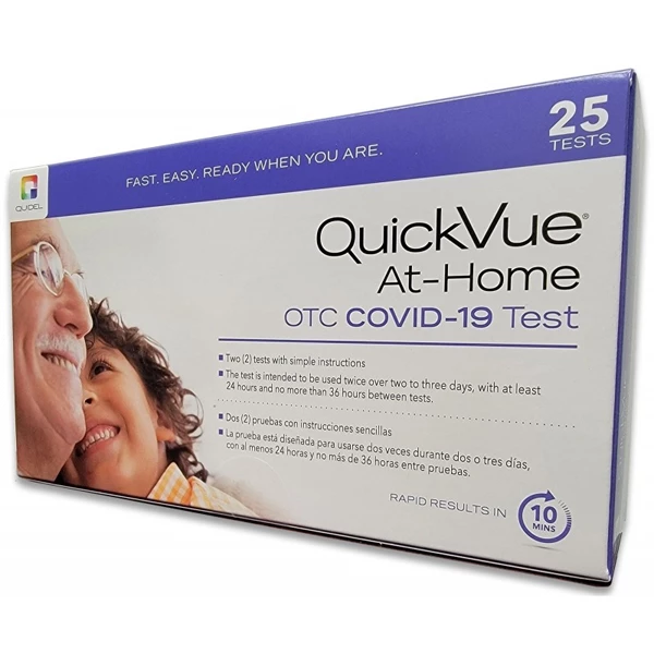 QuickVue COVID-19-Testkit für zu Hause, 25 Tests/Box