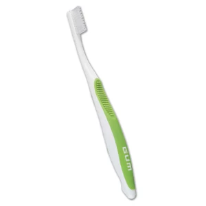 Cepillo de dientes ultra suave GUM Sulcus de dos filas, corte plano, 20 mechones, caja de 12.