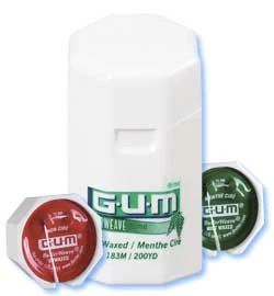 GUM ButlerWeave Unwaxed Unflavored Dental Floss, Box of 144 Dispensers, 12 yard