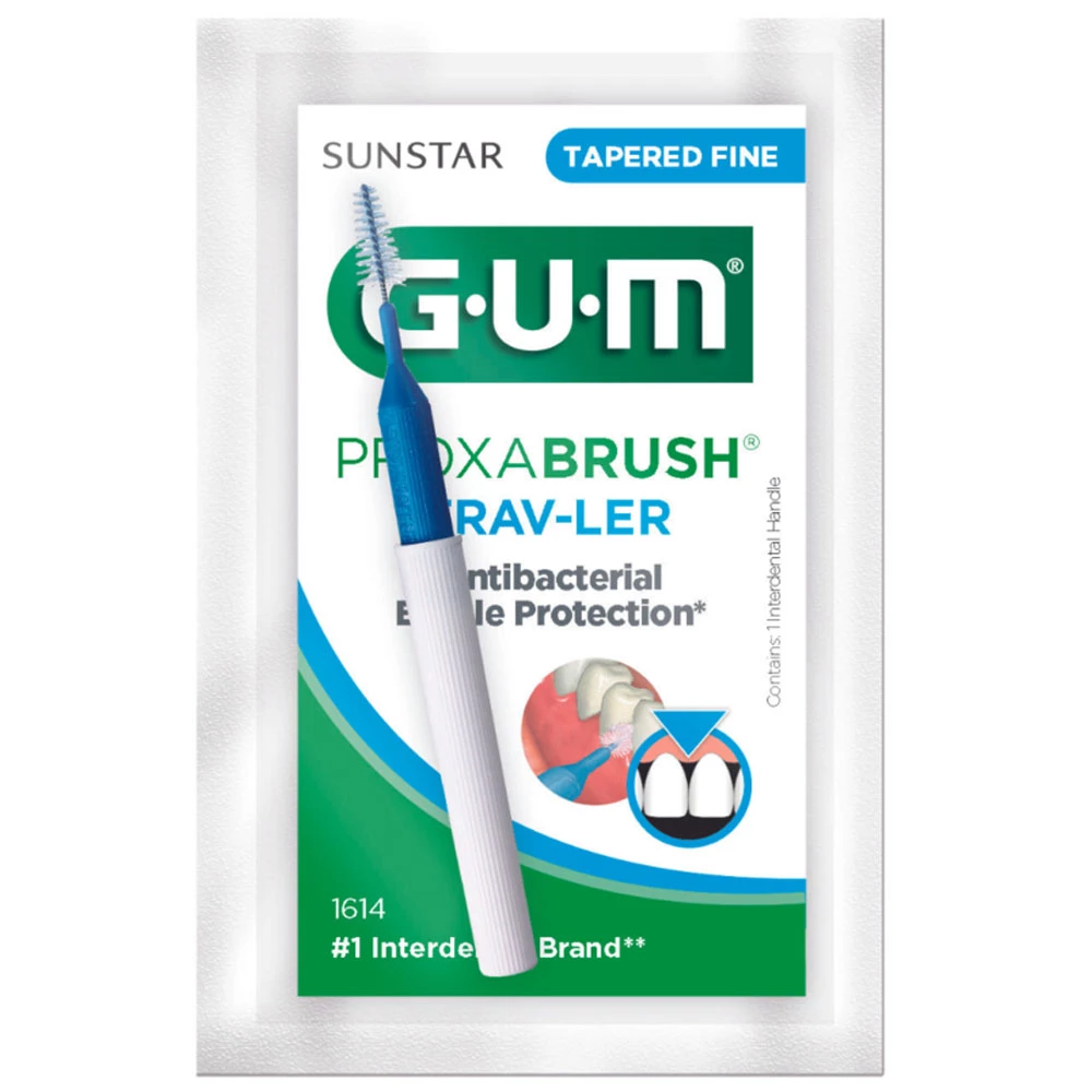 Proxabrush Trav-Ler, Tapered pocket-sized interdental brush, bendable Proxabrush Trav-Ler, Tapered pocket-sized interdental brush, bendable