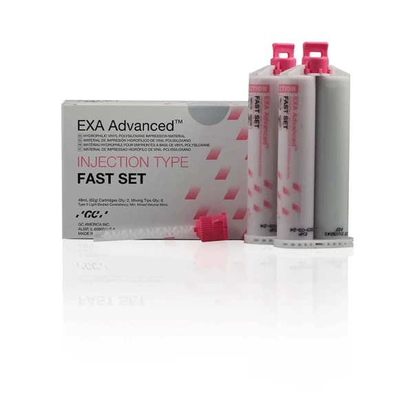 EXA Advanced VPS Fast Set Injection Refill Kit - 2 x 48mL Cartridges & 6 Mixing Tips