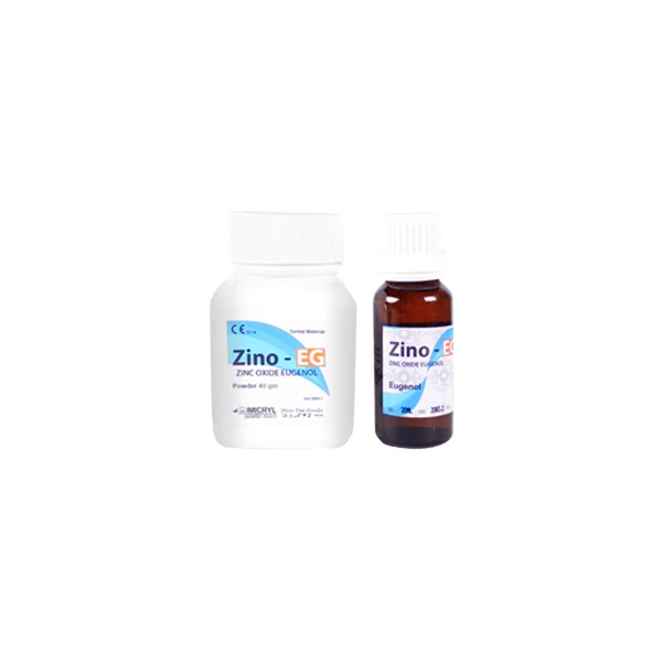 Zino-Eg Zinkoxid-Eugenol-Zement basiertes Pulver- und Flüssigkeitssystem, 75 g Pulver und 20 ml Eugenol.