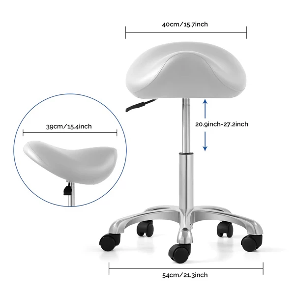 JMU Dental Ergonomischer Sattelstuhl Weiß