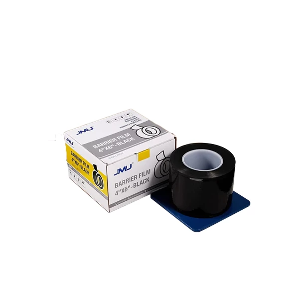 Películas de barrera dental JMU, hojas perforadas, 4"x6" negras, 1200/rollo.