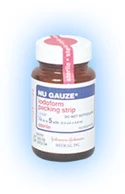 Nu Gauze ravel-resistant, 100% cotton packing strip with iodoform, jar