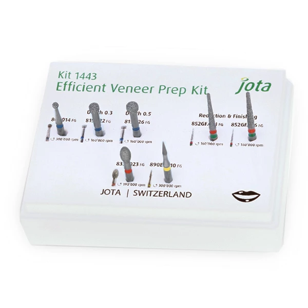 Kit di preparazione Jota Veneer 7 pezzi, con attacco FG.