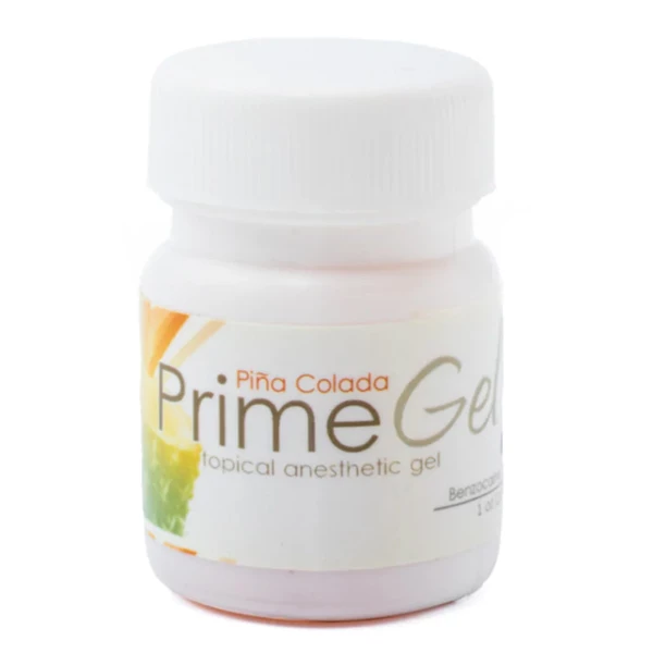 Prime-Gel Pina Colada flavored Topical Anesthetic Gel (Benzocaine 20%) 1 oz. Jar