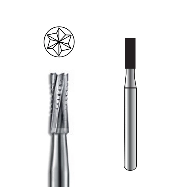 Pac-Dent FGOS #559 gerade Fissur Kreuzschnitt orale chirurgische Hartmetallbohrer, Klinikpackung mit 100 Bohrern.