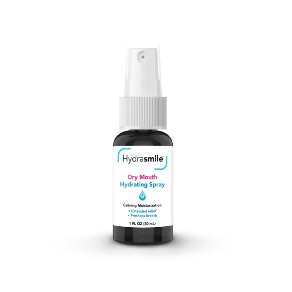 Spray idratante per bocca secca Hydrasmile, menta fresca, bottiglia da 1 oz, 24 per confezione.