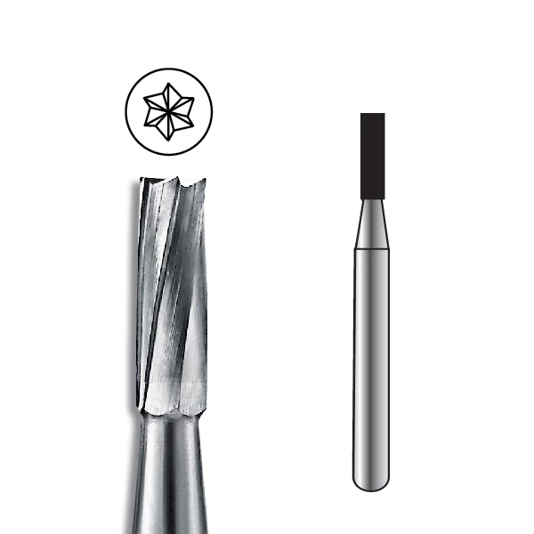 Pac-Dent FG #58 Straight Fissure Carbide Bur, Clinic Pack of 100 Burs.