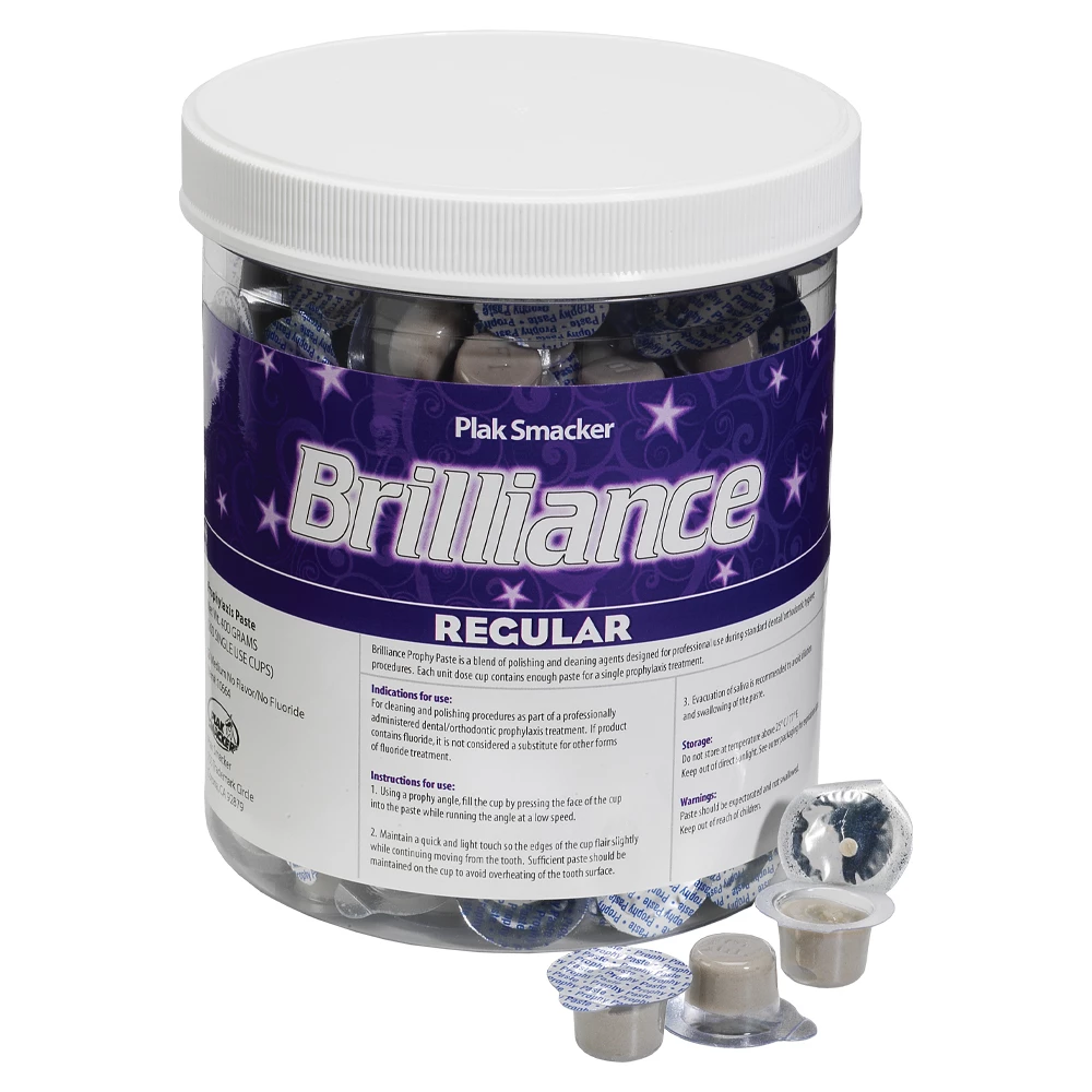 Plak Smacker Brilliance Prophy Paste, Non-Fluoride, Medium, 200/Pk