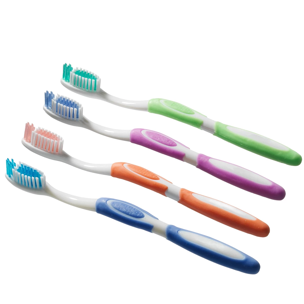 Plak Smacker E-Curve Adult Toothbrush, 45-Tuft, Assorted, 144/Box