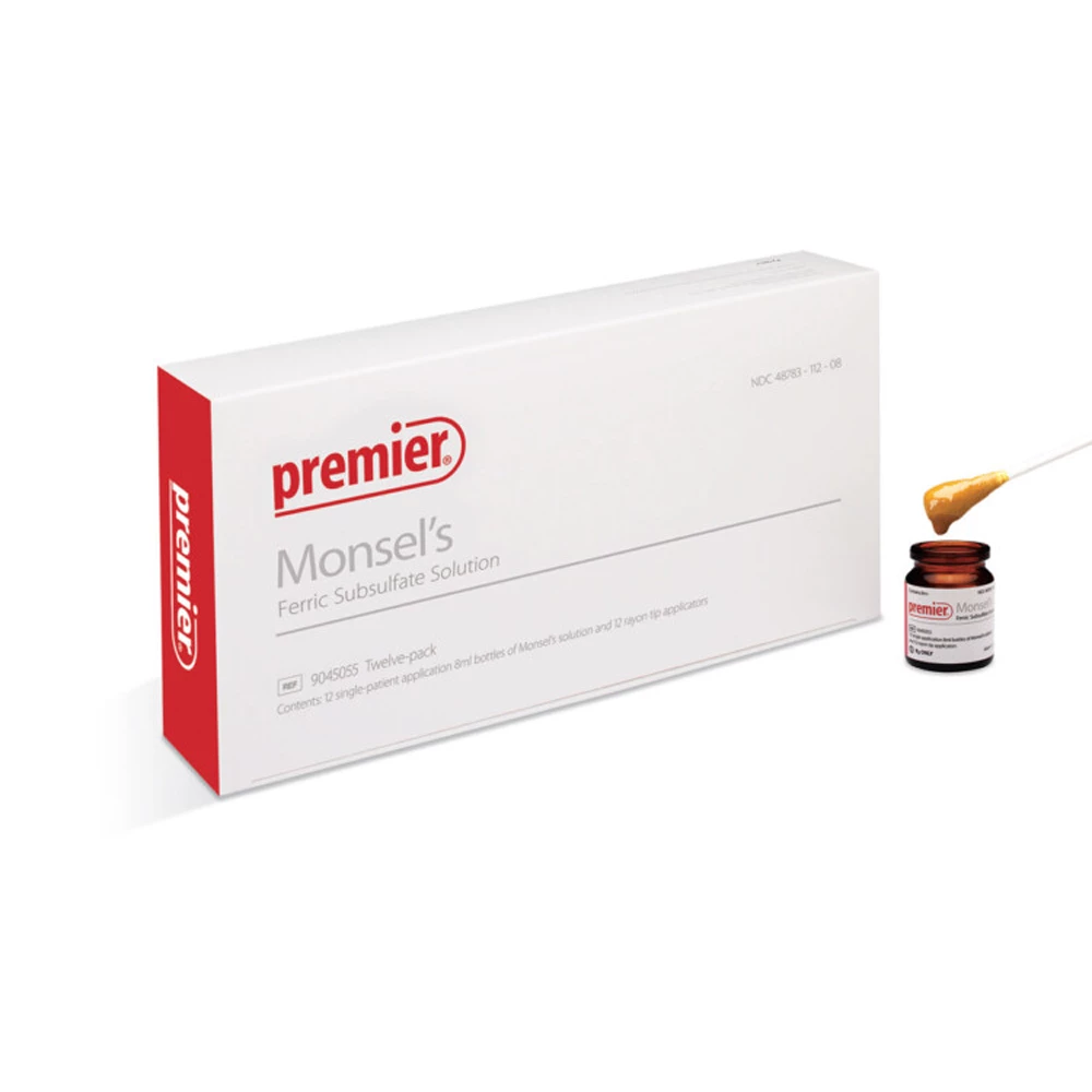 Pasta de Sulfato Férrico Subsulfato Premier Monsel, frasco de 8 mL, 12/unidade.