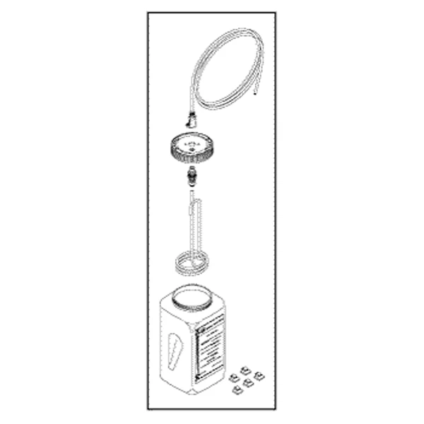 RPI 1 Gallon Condenser Waste Bottle with Tubing.