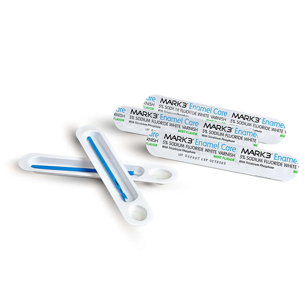 MARK3 Enamel Care 5% Sodium Fluoride Varnish w/TCP, Mint, 50 Unit Dose