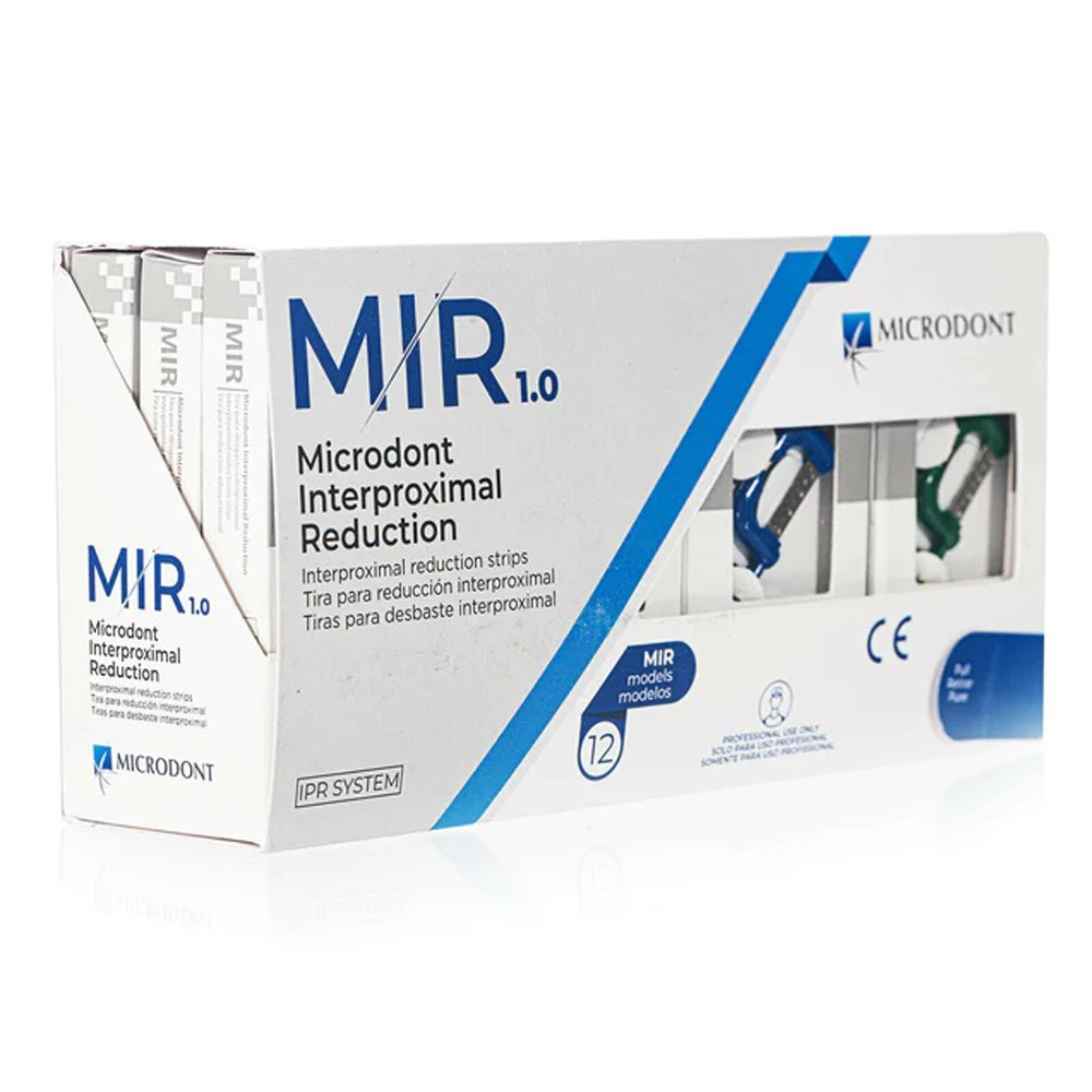 Microdont MIR Mikrodont Interproximal Reduktionssystem 1.0, 12 Stück und 1 MIR Griff