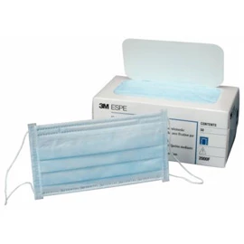 3M ESPE Face Mask - Blue Ear-Loop Fluid Resistant, Greater than 99% BFE at 4.0