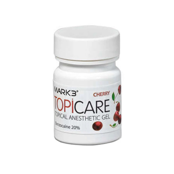 MARK3 TOPICARE 20% Benzocaine Topical Anesthetic Gel, Cherry, 1oz. Jar, 1/Pk.
