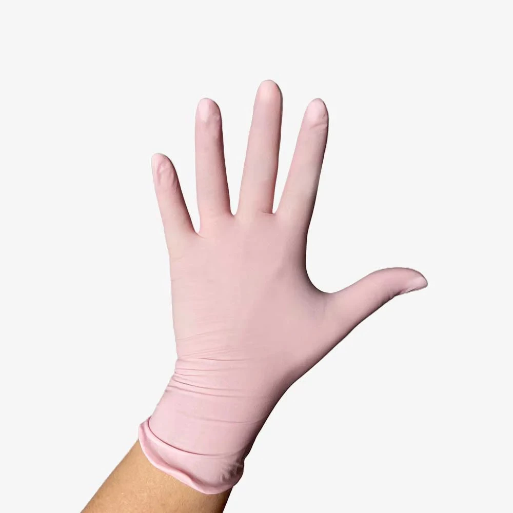 Guantes de látex con sabor a cereza Perfect Touch, rosa, tamaño X-Small, 100 por caja.