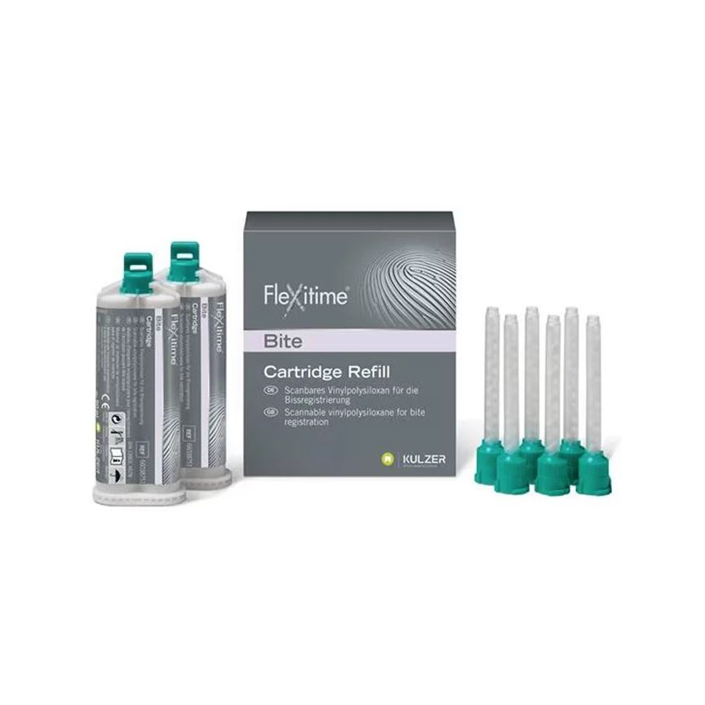 Ricarica Cartuccia Flexitime Bite Fast Set - 2 cartucce da 50 mL e 6 punte di miscelazione