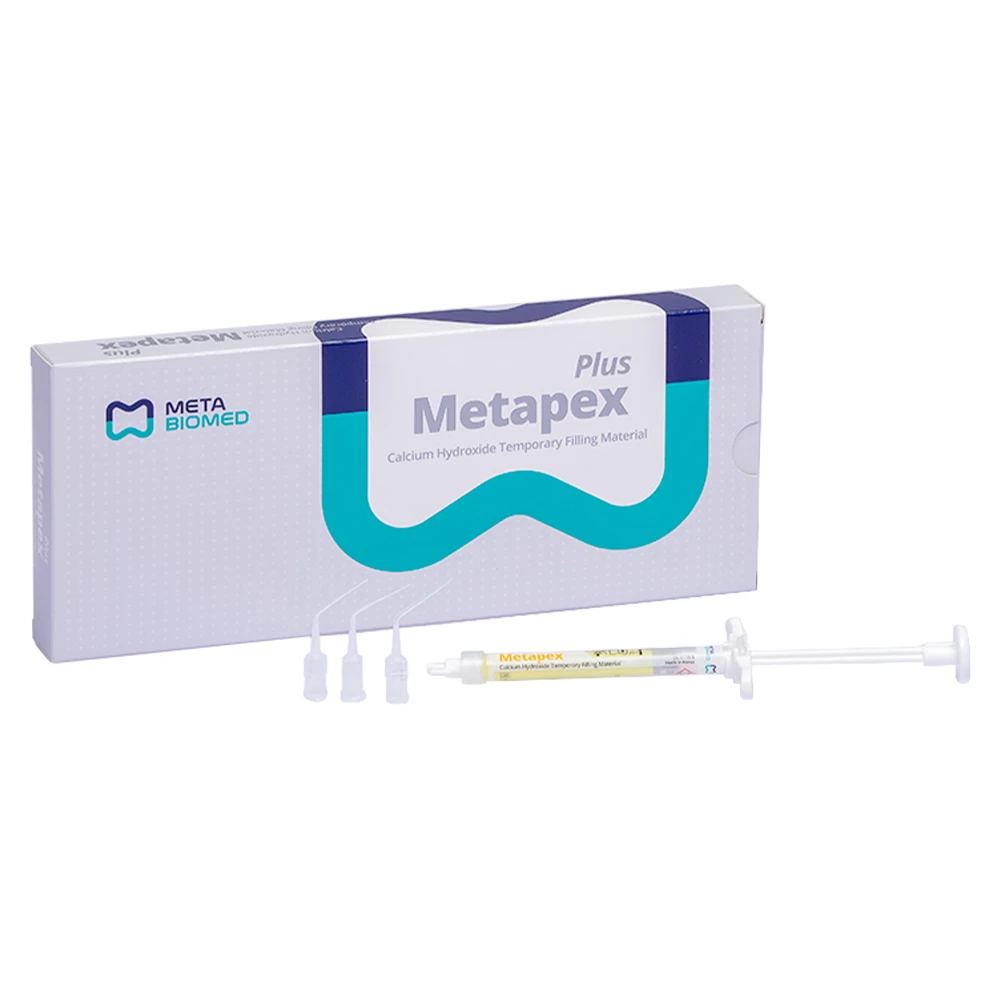 Metapex Plus Calcium Hydroxide Temporary Filling Material Kit - 2.2 Gm. Syringe, 20 Tips
