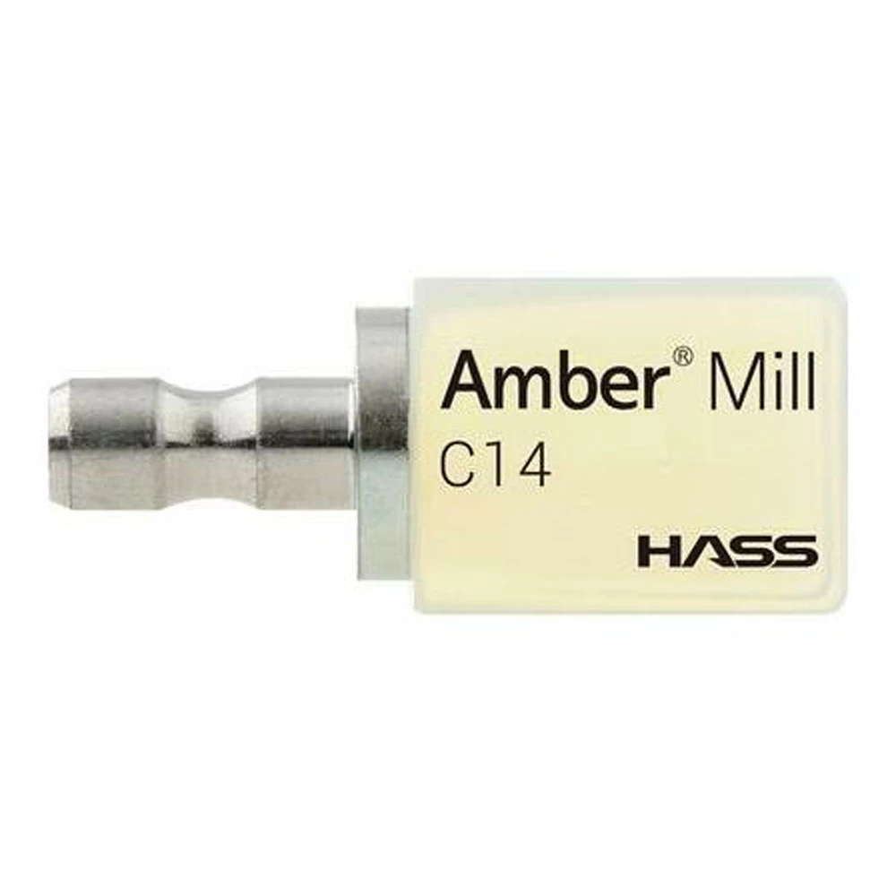 Bloques de CAD/CAM de Nano Litio Amber Mill, C14 12x14x18mm, Tono W2, 5/Caja
