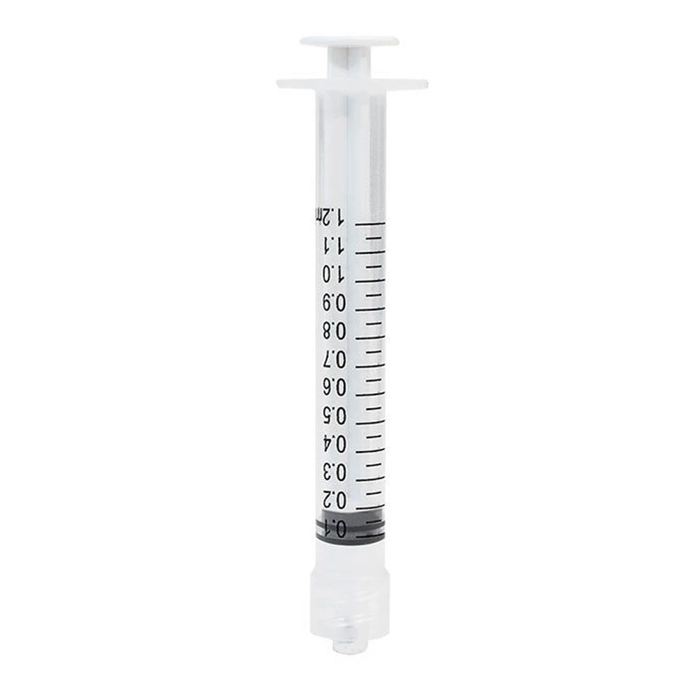 Jeringa estándar Luer Lock maxill, 1.2 cc, 100/caja