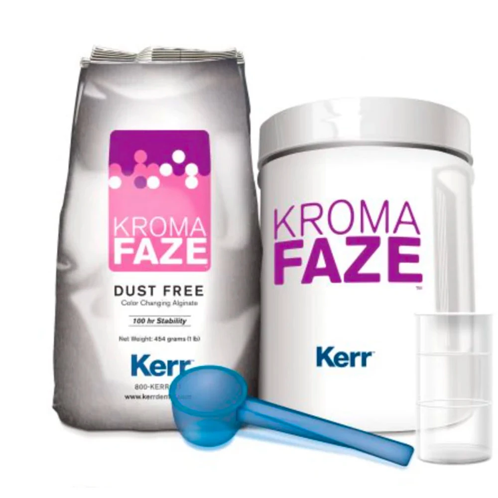 Materiales de impresión de alginato KromaFaze, caja de 9 bolsas de 1 lb.