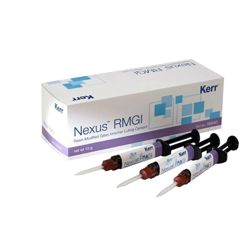 Kit Nexus Kerr RMGI, 3 Seringas Duplas, Branco Translúcido, 24 Pontas Automix 1:1 Kit Nexus Kerr RMGI, 3 Seringas Duplas, Branco Translúcido, 24 Pontas Automix 1:1