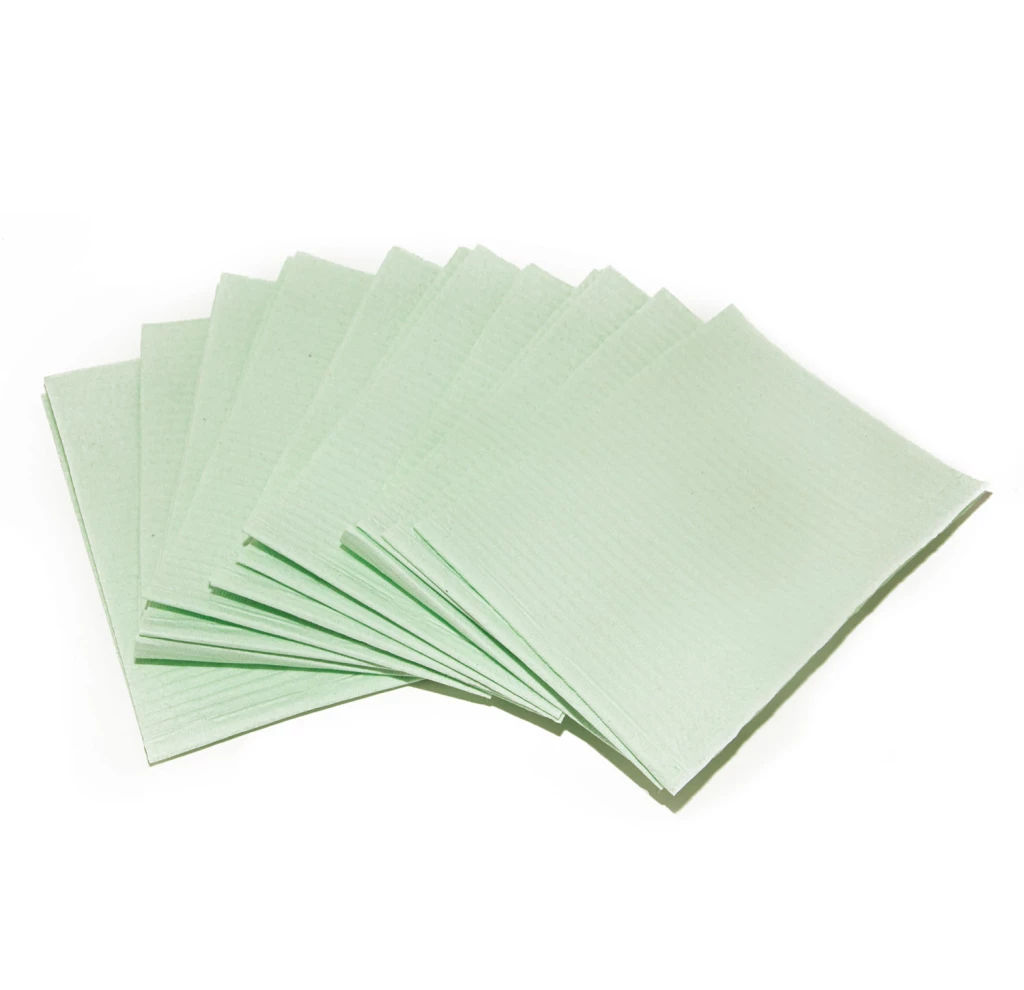 Примо пациентский биб 3-слойный с полиэтиленом, 13x18 см, зеленый, 500 шт./упаковка Примо пациентский биб 3-слойный с полиэтиленом, 13x18 см, зеленый, 500 шт./упаковка