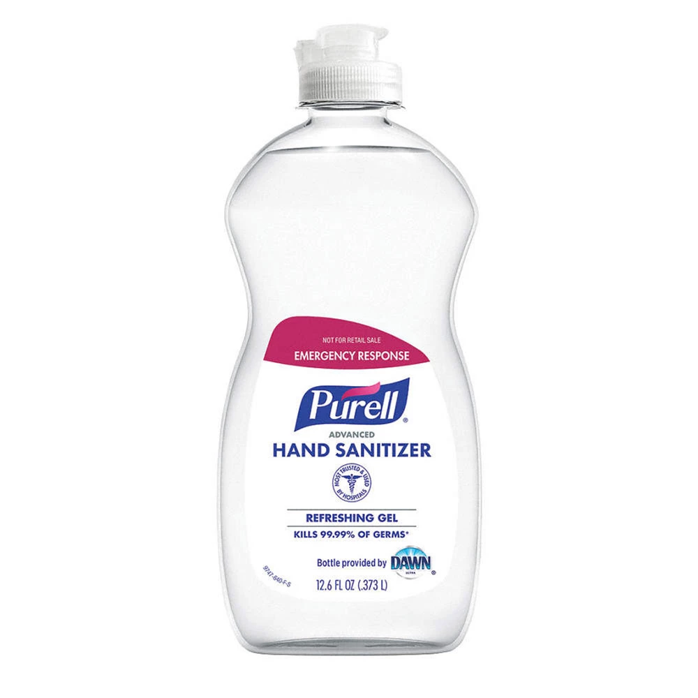 Gel disinfettante per le mani Purell Advanced, bottiglia da 12,6 oz con tappo flip, 1 pz.
