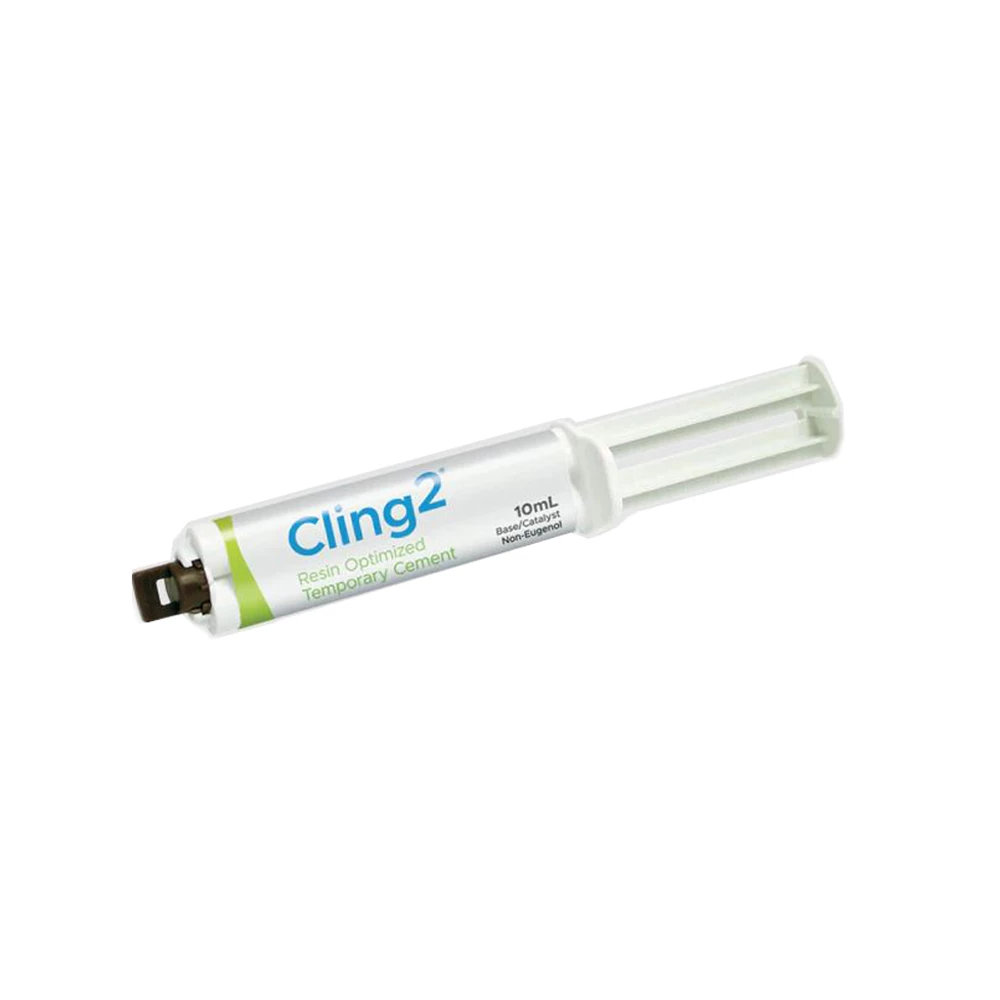 Cling2 Resin Optimized Temporary Cement - 1 x 10 mL Syringe (Base & Catalyst) & 15 Tips