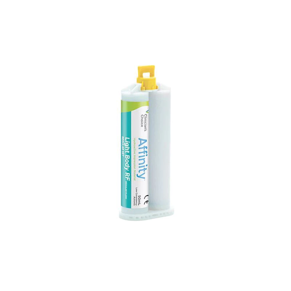 Material de impresión hidroactivo Affinity, cuerpo ligero RF, kit de configuración regular - 2 x 50 mL cartuchos y puntas de mezcla.