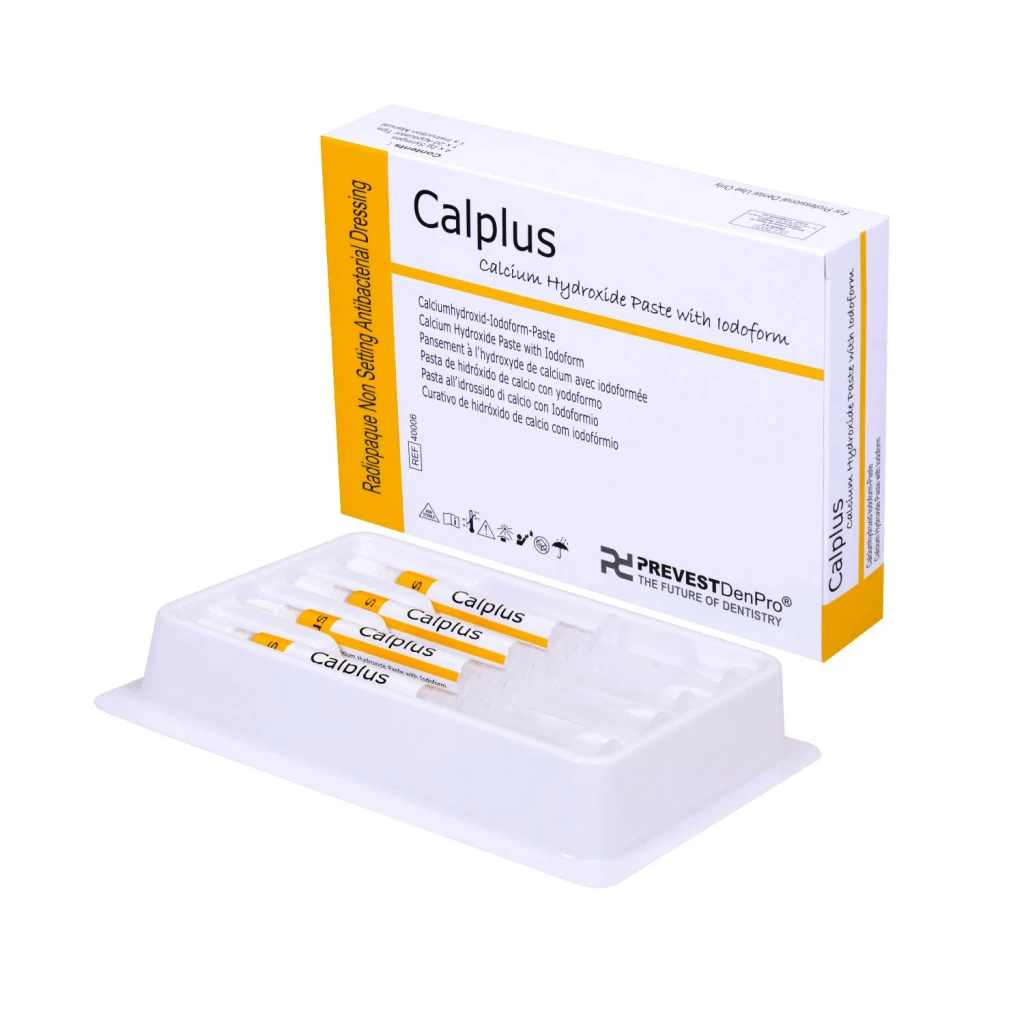 Pasta de Hidróxido de Calcio Calplus con Iodoformo, jeringas de 2g.