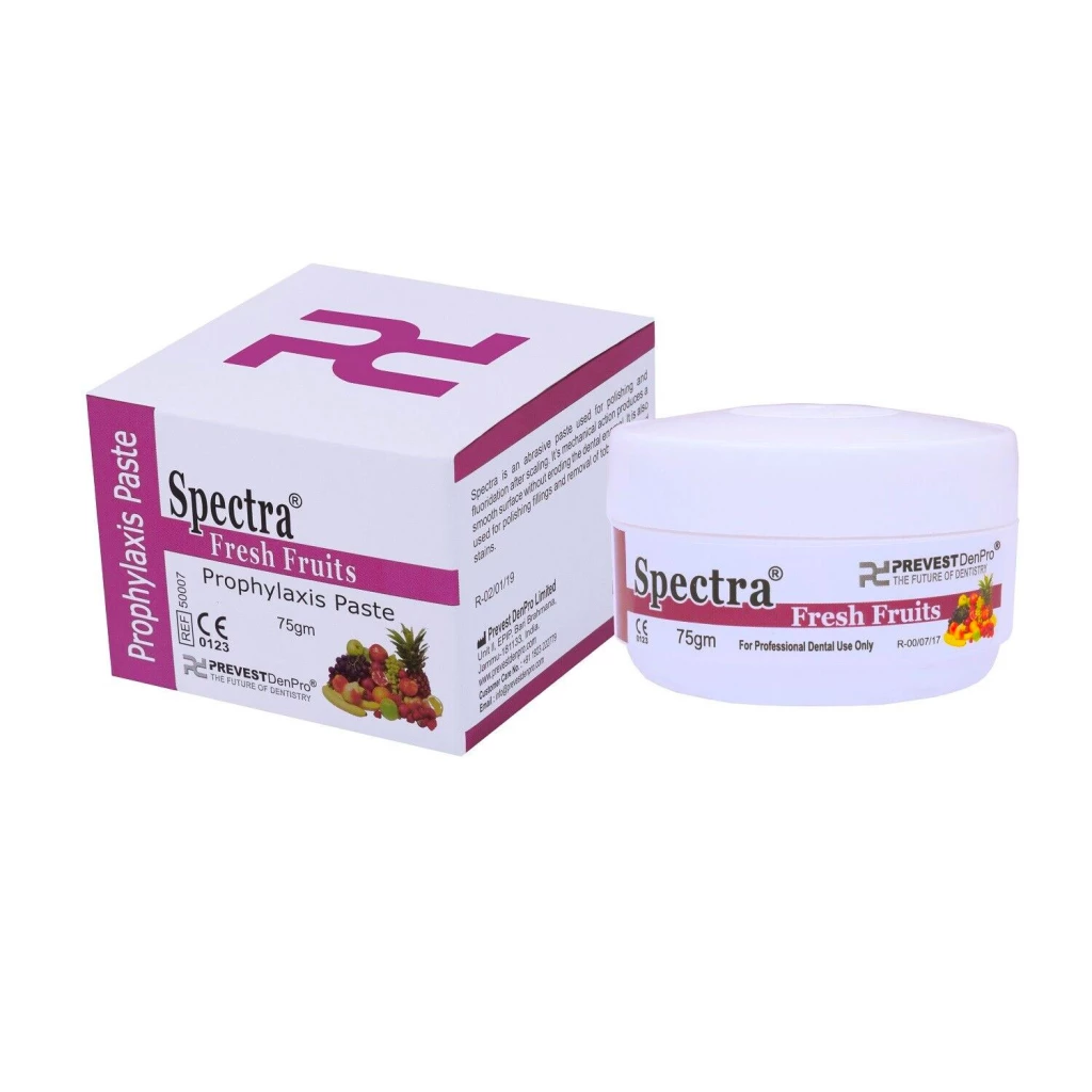 Spectra Prophylaxis Paste With Fluoride, Fine, Fresh Fruit, 75g Jar
