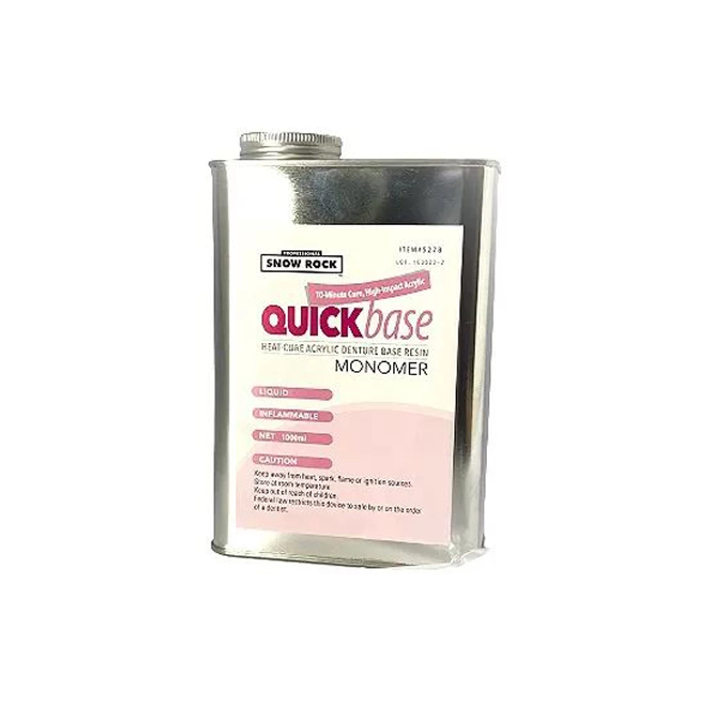 Resina acrílica para dentaduras de curado rápido QUCKbase, 1 galón (4 x 1 qt.) Solo líquido, 1/unidad.