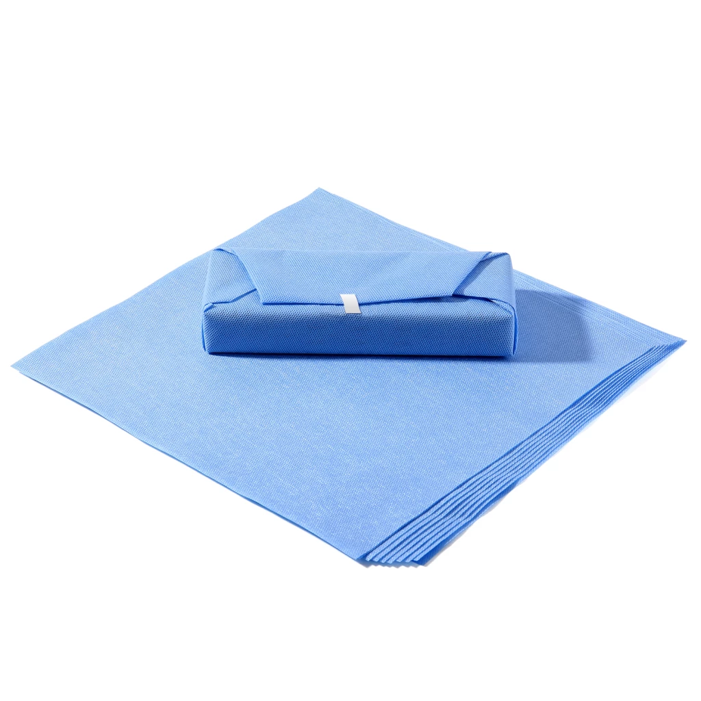 Envoltura de esterilización JMU CSR, 60gsm SMMS no tejido, 12" x 12", azul, 1000/caja.