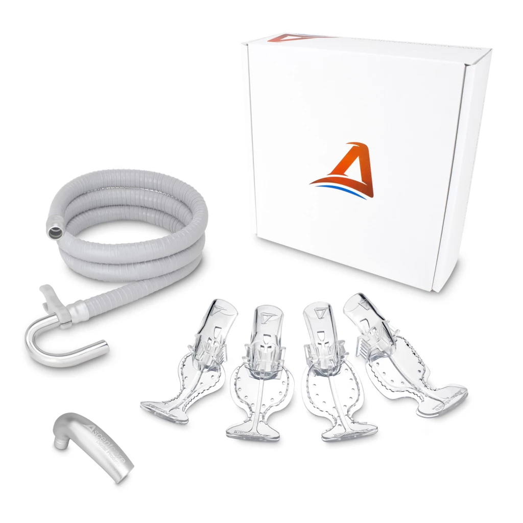 VacuLUX Air tragbares Isolationssystem Starter-Kit mit autoklavierbaren Mundstücken. Enthält: