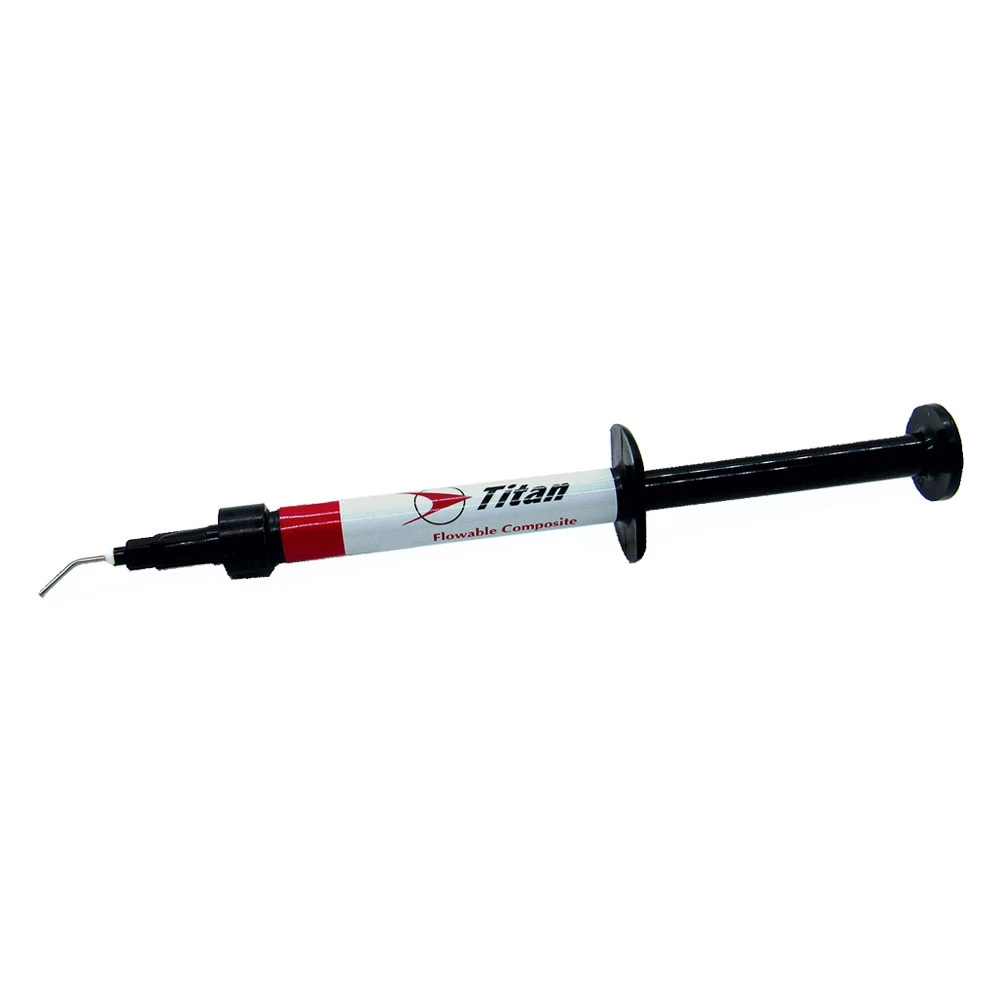 Titan Flowable Composite White Opaque, 1.5 gm Syringe, 1/Pk. Includes:
