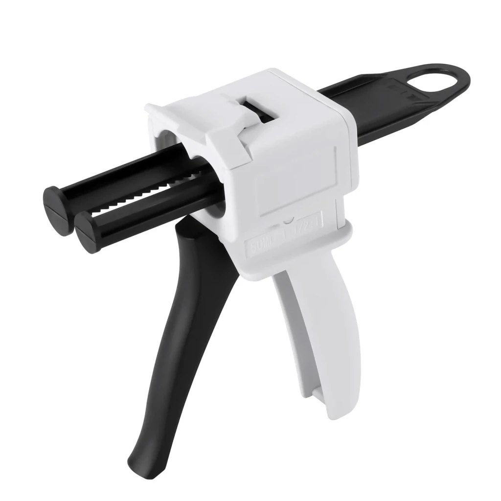 Pistola dispensadora de mezcla de impresiones dentales JMU, 50 ml, relación 10:1, unidad única.