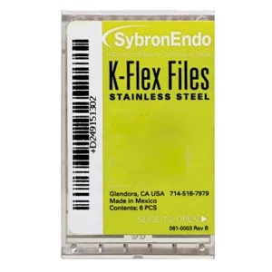K-Flex Archivos #110, 120, 130, 140, varios archivos de acero inoxidable, 30 mm, caja.