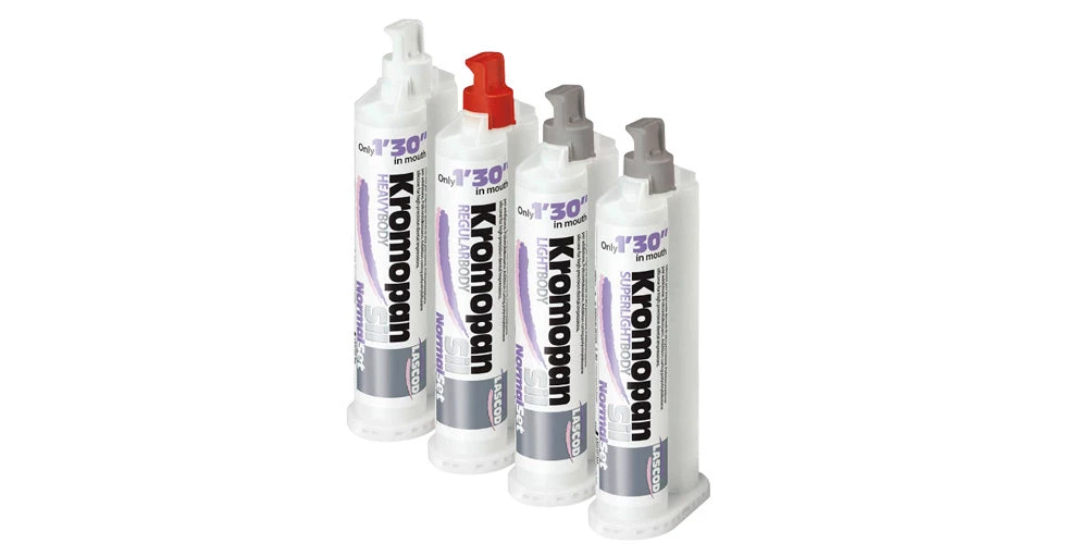 Kromopan A silicona, paquete de 2 x 50 ml en cartuchos de auto-mezcla - Cuerpo pesado