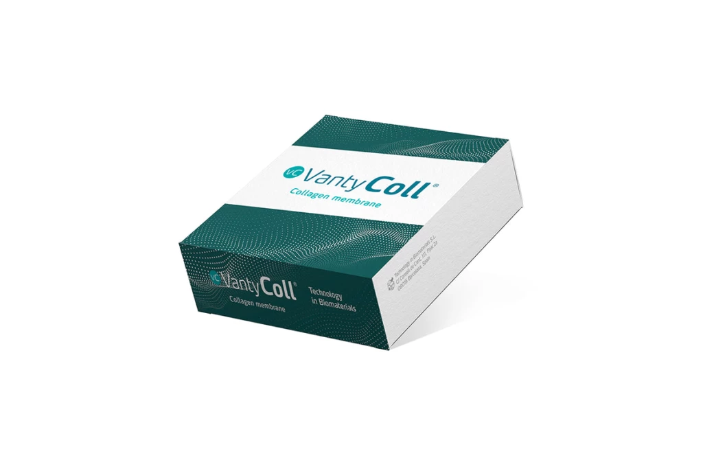 Membrana de colágeno VantyColl 25 x 25 x 0,2 mm - Pacote com 1 unidade.