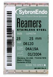Reamers Estándar SybronEndo 21 mm #50, Acero Inoxidable 6/Caja Reamers Estándar SybronEndo 21 mm #50, Acero Inoxidable 6/Caja