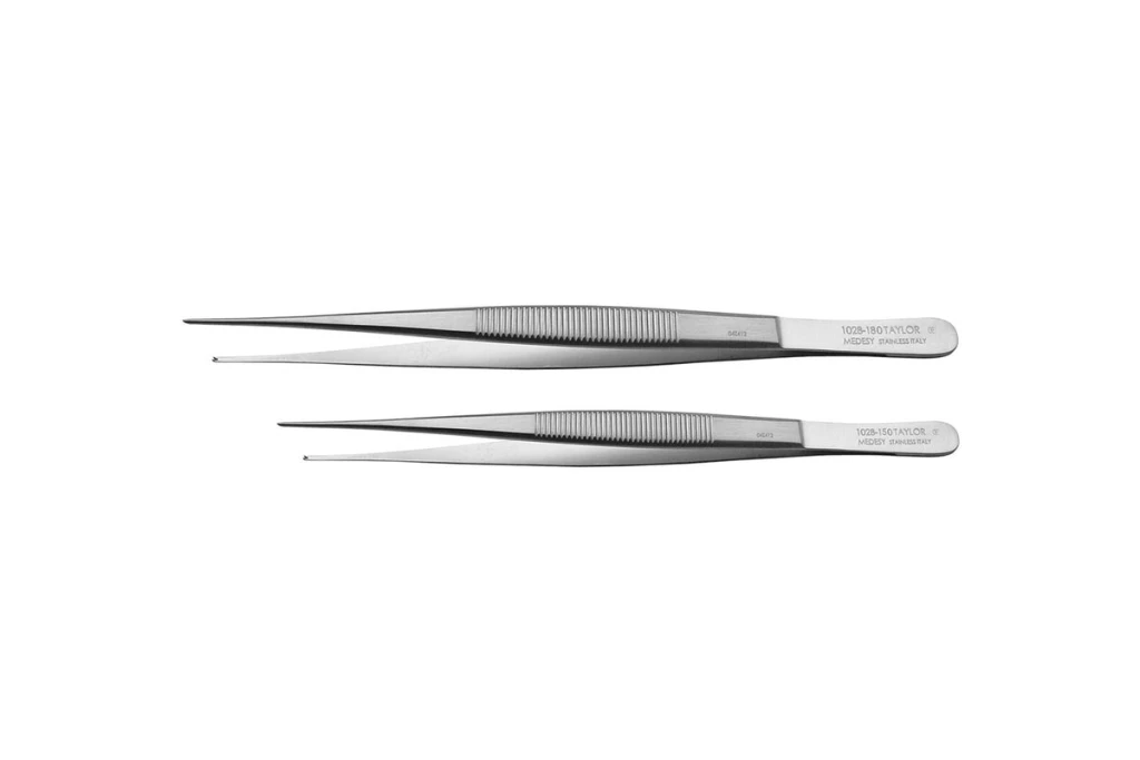 Pinzas quirúrgicas rectas extra delgadas - 18 cm