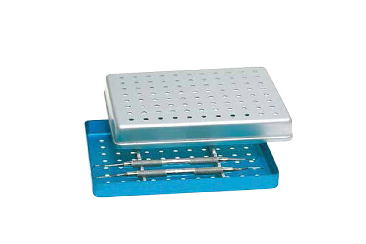 Aluminum cassette with holes 1/2 - Blue