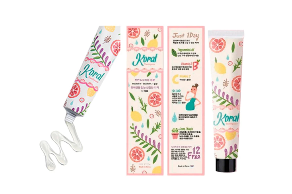 Koral Natural toothpaste, pack of 10 tubes of 75 g Koral Natural toothpaste, pack of 10 tubes of 75 g