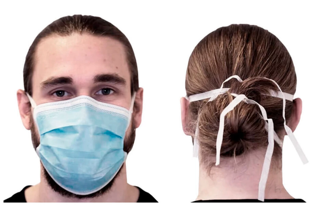Mascarilla Premium con banda para la cabeza, paquete de 50 piezas. - Grøn
